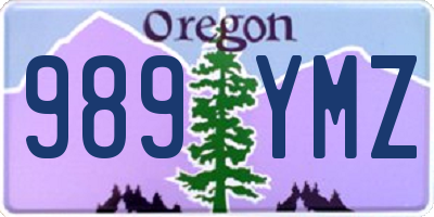 OR license plate 989YMZ