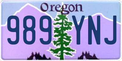 OR license plate 989YNJ