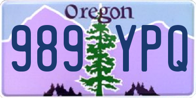 OR license plate 989YPQ