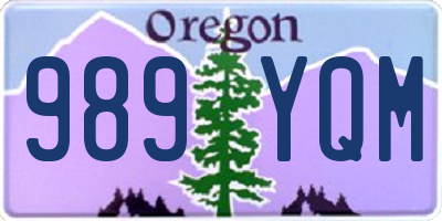 OR license plate 989YQM