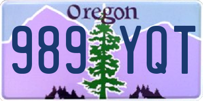OR license plate 989YQT