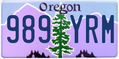OR license plate 989YRM
