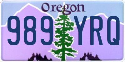 OR license plate 989YRQ