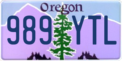 OR license plate 989YTL