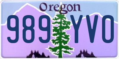 OR license plate 989YVO