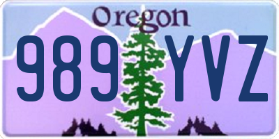OR license plate 989YVZ