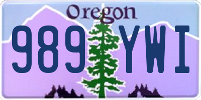 OR license plate 989YWI