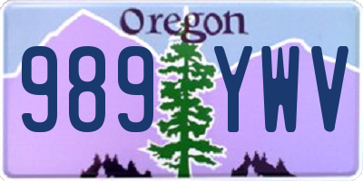 OR license plate 989YWV