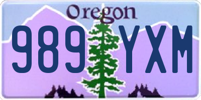 OR license plate 989YXM
