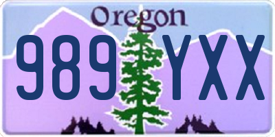 OR license plate 989YXX