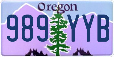 OR license plate 989YYB