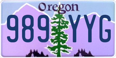 OR license plate 989YYG