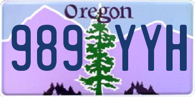 OR license plate 989YYH