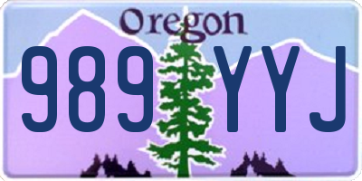 OR license plate 989YYJ