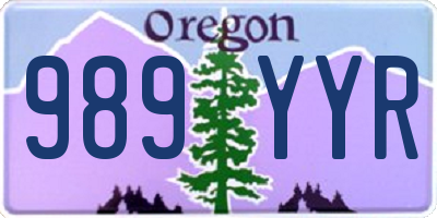 OR license plate 989YYR