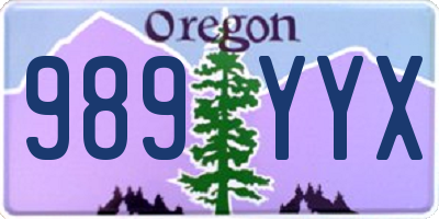 OR license plate 989YYX