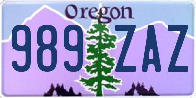 OR license plate 989ZAZ