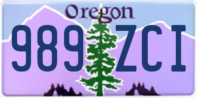 OR license plate 989ZCI