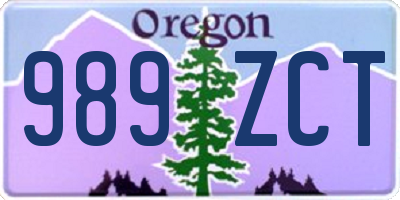OR license plate 989ZCT