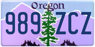 OR license plate 989ZCZ
