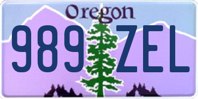 OR license plate 989ZEL