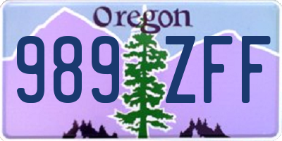 OR license plate 989ZFF