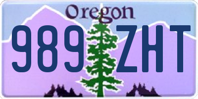 OR license plate 989ZHT