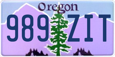 OR license plate 989ZIT