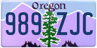 OR license plate 989ZJC