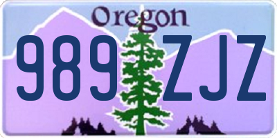 OR license plate 989ZJZ