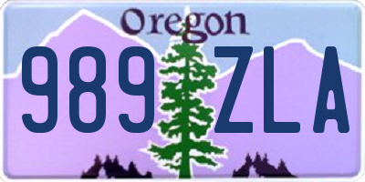 OR license plate 989ZLA