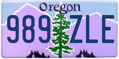 OR license plate 989ZLE