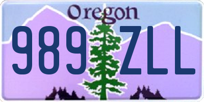 OR license plate 989ZLL