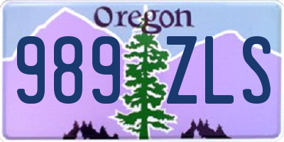OR license plate 989ZLS