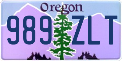 OR license plate 989ZLT