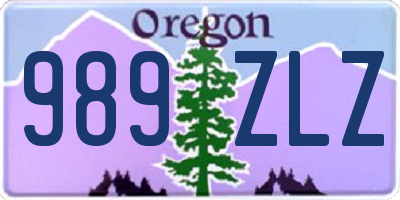 OR license plate 989ZLZ