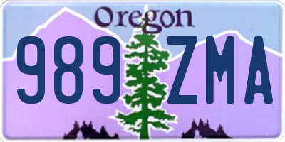 OR license plate 989ZMA