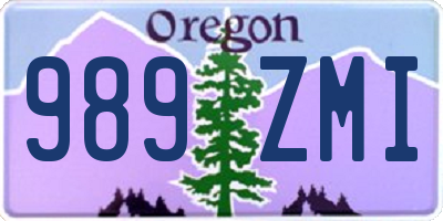 OR license plate 989ZMI