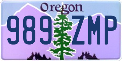 OR license plate 989ZMP