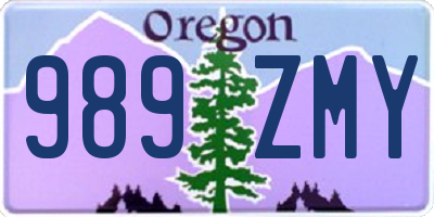 OR license plate 989ZMY