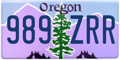OR license plate 989ZRR