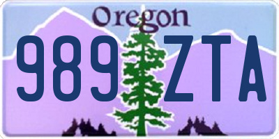 OR license plate 989ZTA