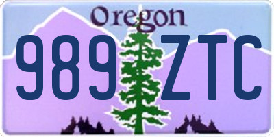 OR license plate 989ZTC