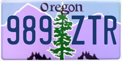 OR license plate 989ZTR