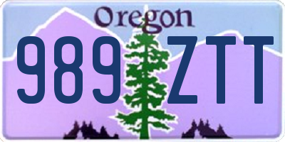 OR license plate 989ZTT
