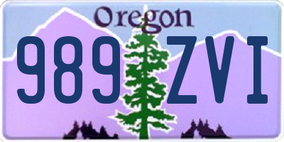 OR license plate 989ZVI