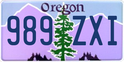 OR license plate 989ZXI