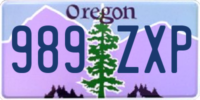 OR license plate 989ZXP