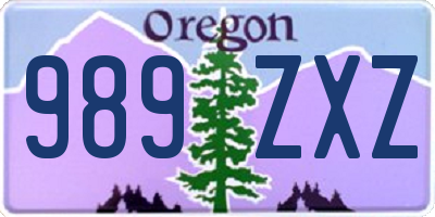 OR license plate 989ZXZ