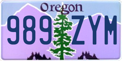 OR license plate 989ZYM